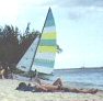 Catamaran at Holestown beach